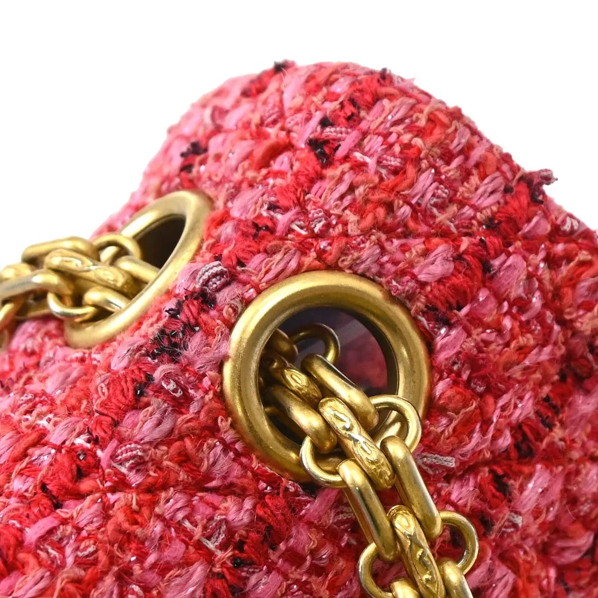 Chanel Square Reissue 2.55 Flap Quilted Tweed Pink Tweed Crossbody Bag Bag (Pre-Owned)