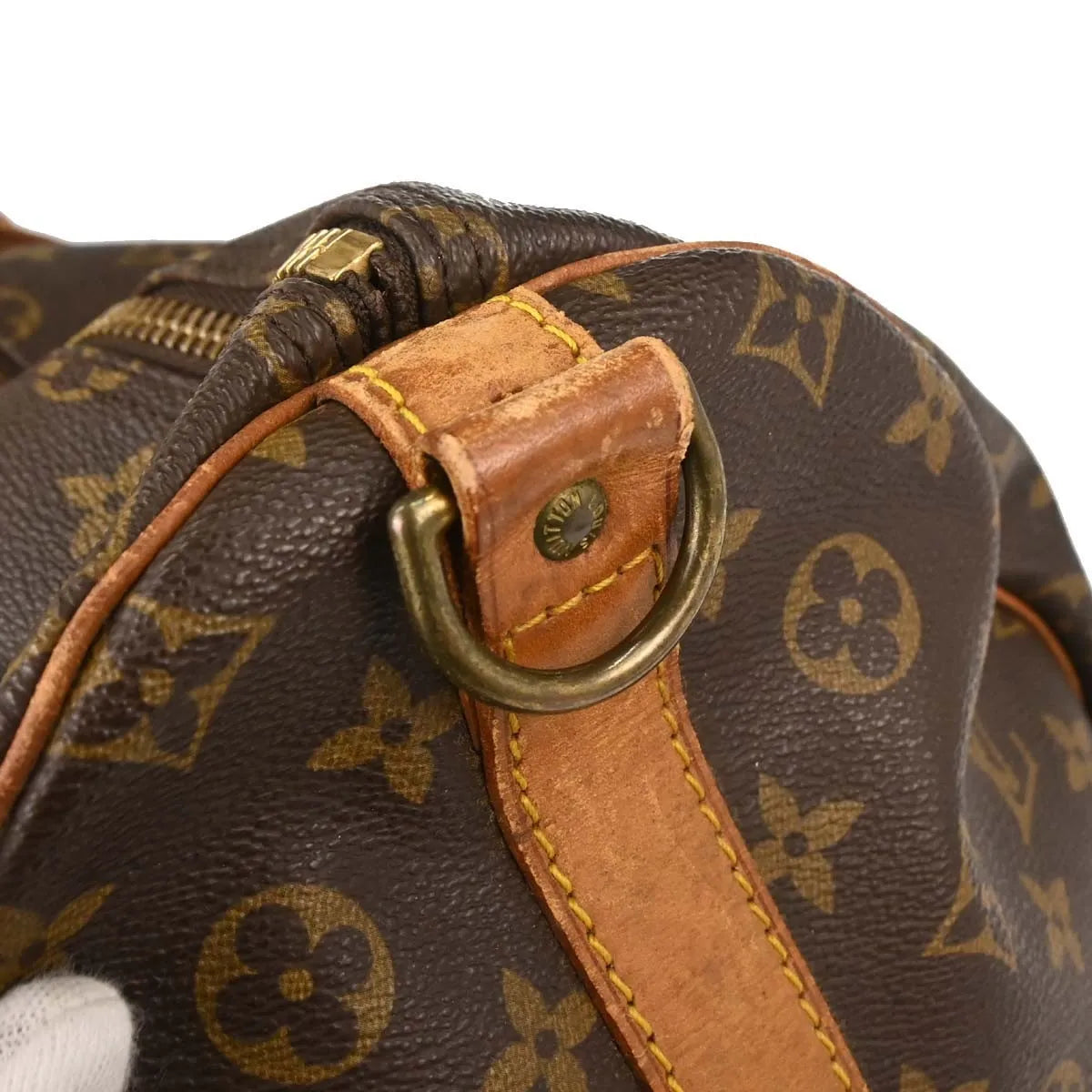Louis Vuitton Keepall Bandouliere Monogram Canvas Brown Canvas Travel Bag Bag (Pre-Owned)