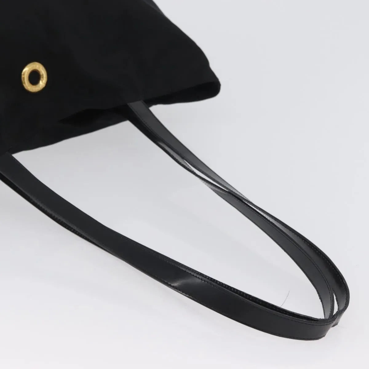 Celine Circle Logo Nylon Black Nylon Tote Bag Bag (Pre-Owned)