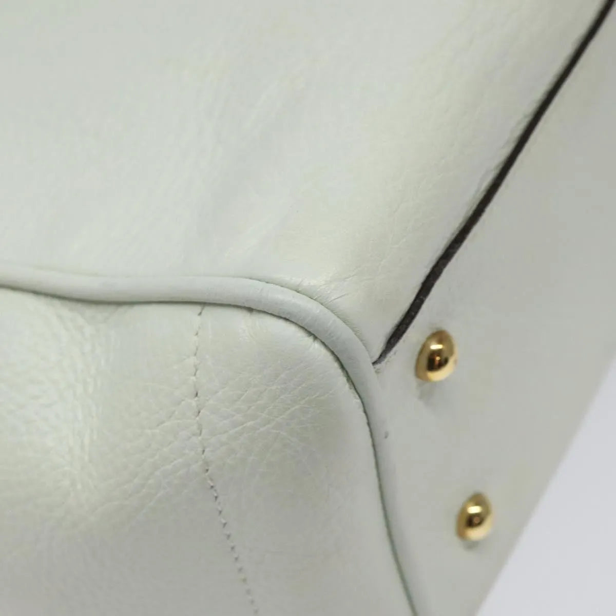 Loewe Heritage Tote Leather White Leather Tote Bag Bag (Pre-Owned)