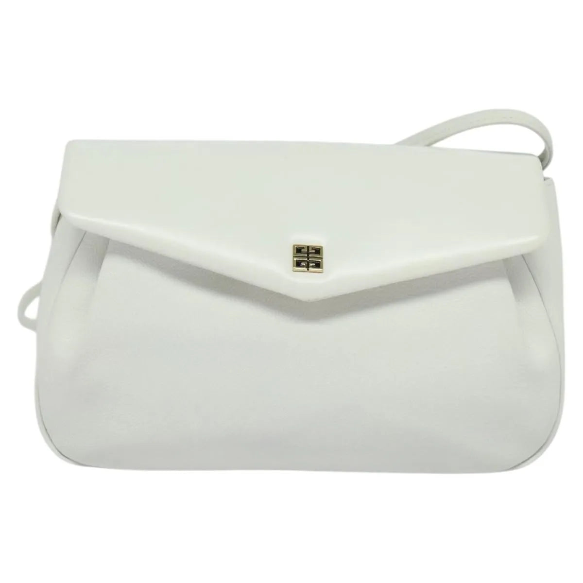 Givenchy Vintage 4G Leather White Leather Shoulder Bag Bag (Pre-Owned)