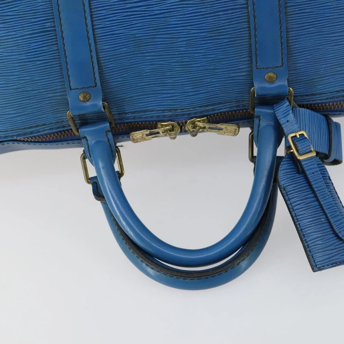 Louis Vuitton Keepall Epi Leather Blue Leather Travel Bag Bag (Pre-Owned)