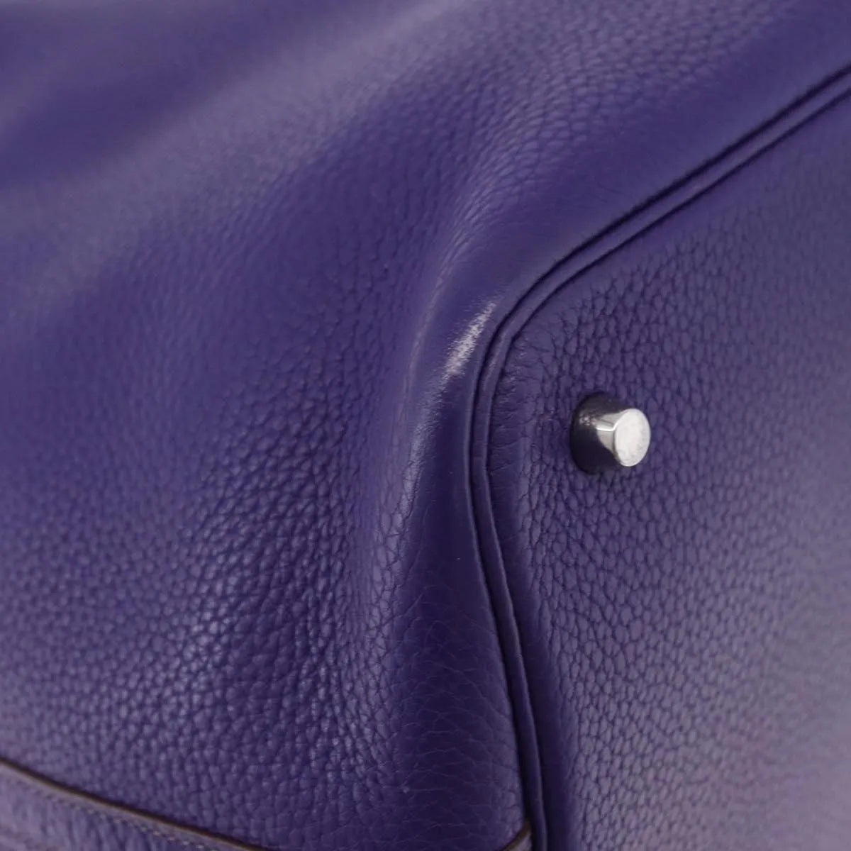 Hermes Picotin Lock Clemence Purple Leather Handbag (Pre-Owned)
