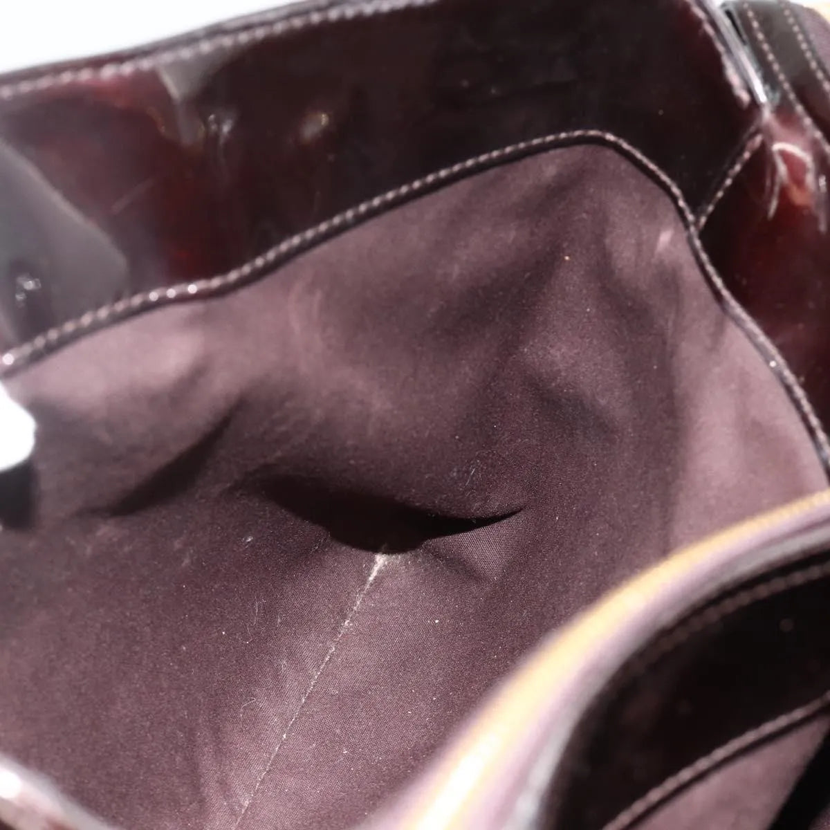 Louis Vuitton Melrose Avenue Monogram Vernis Burgundy Patent_Leather Handbag (Pre-Owned)