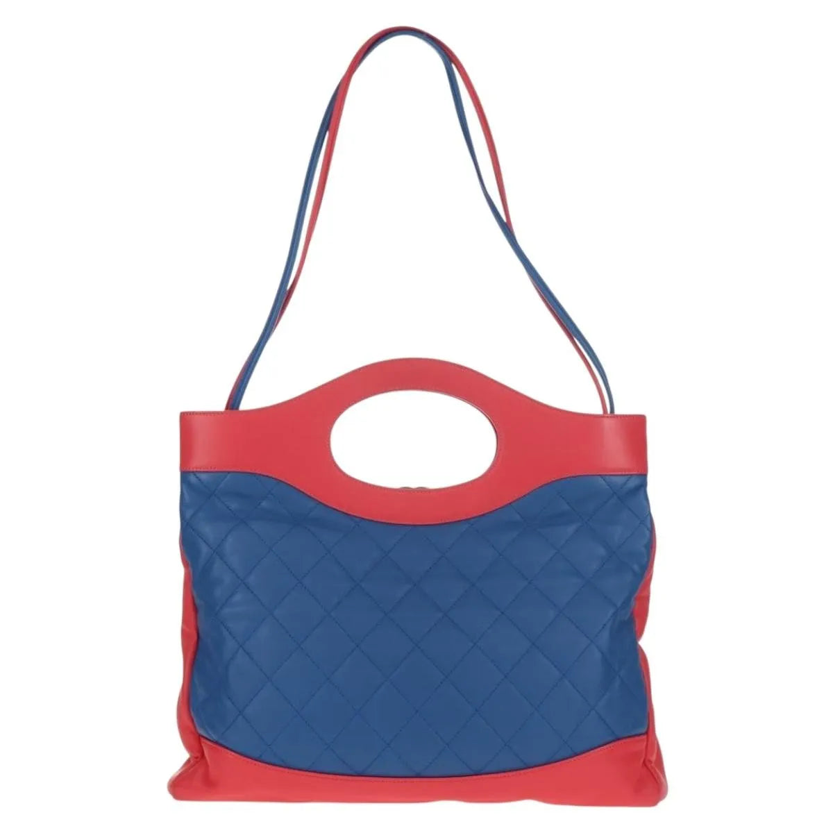 Chanel 31 Shopping Quilted Lambskin Blue Leather Shoulder Bag Bag (Pre-Owned)
