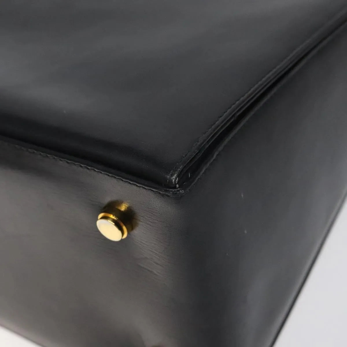 Salvatore Ferragamo Convertible Top Handle Leather Black Leather Handbag (Pre-Owned)