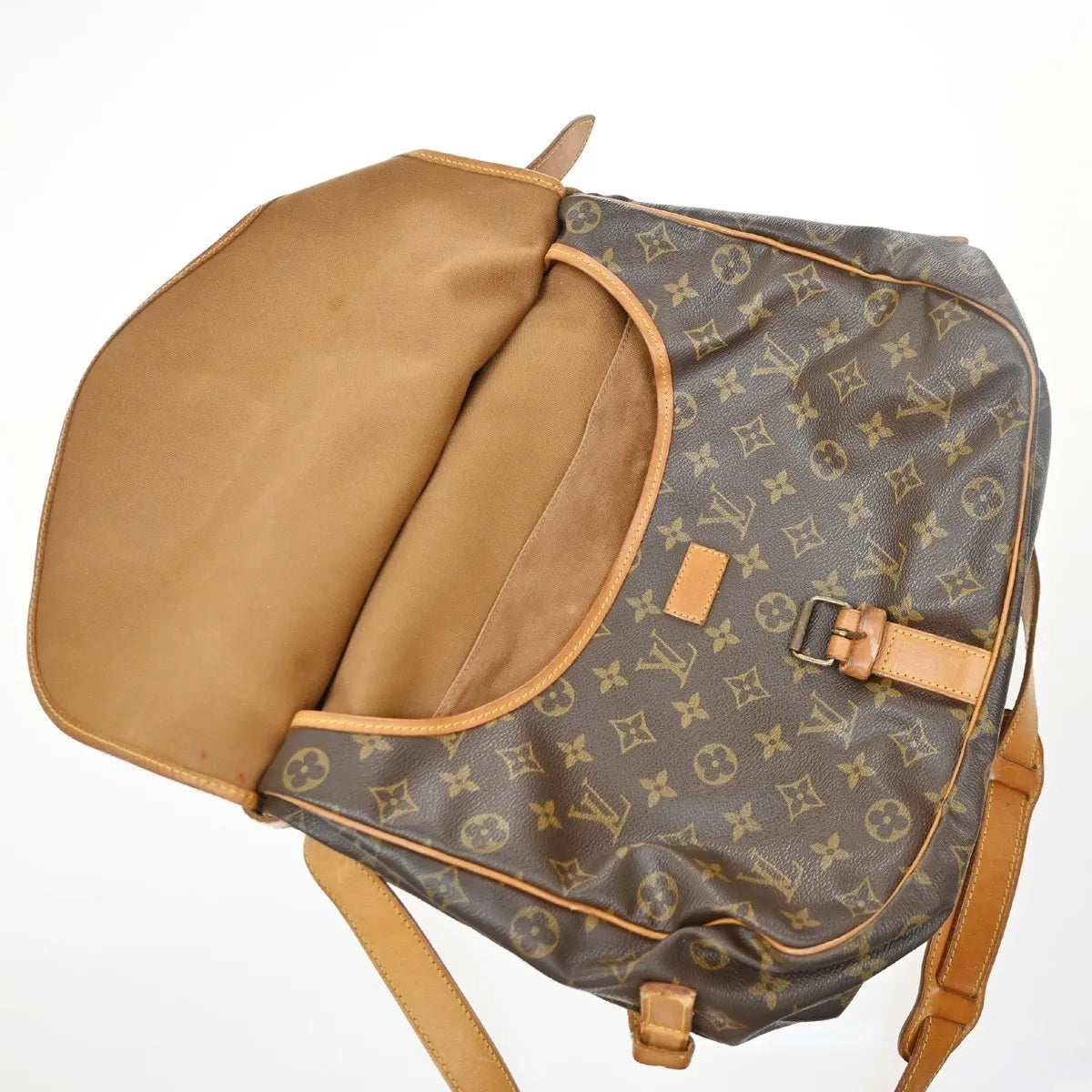Louis Vuitton Saumur Monogram Canvas Brown Canvas Shoulder Bag Bag (Pre-Owned)