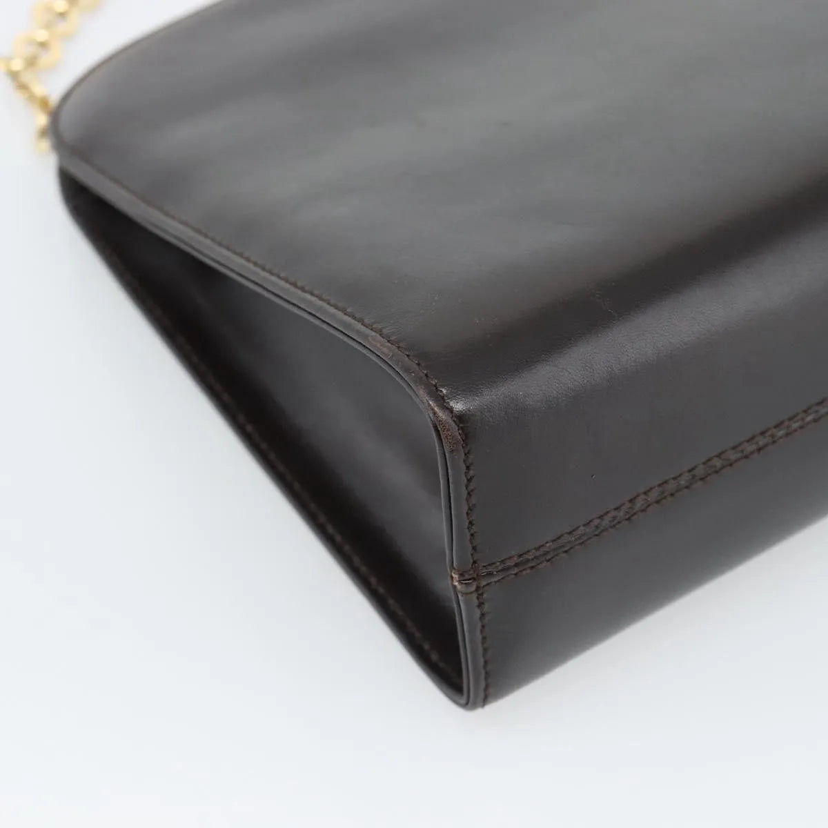 Salvatore Ferragamo Vintage Gancini Chain Leather Brown Leather Shoulder Bag Bag (Pre-Owned)