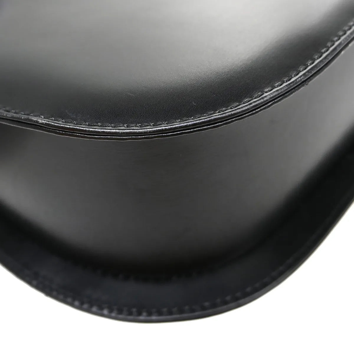 Gucci Vintage Lady Lock Flap Leather Black Leather Shoulder Bag Bag (Pre-Owned)