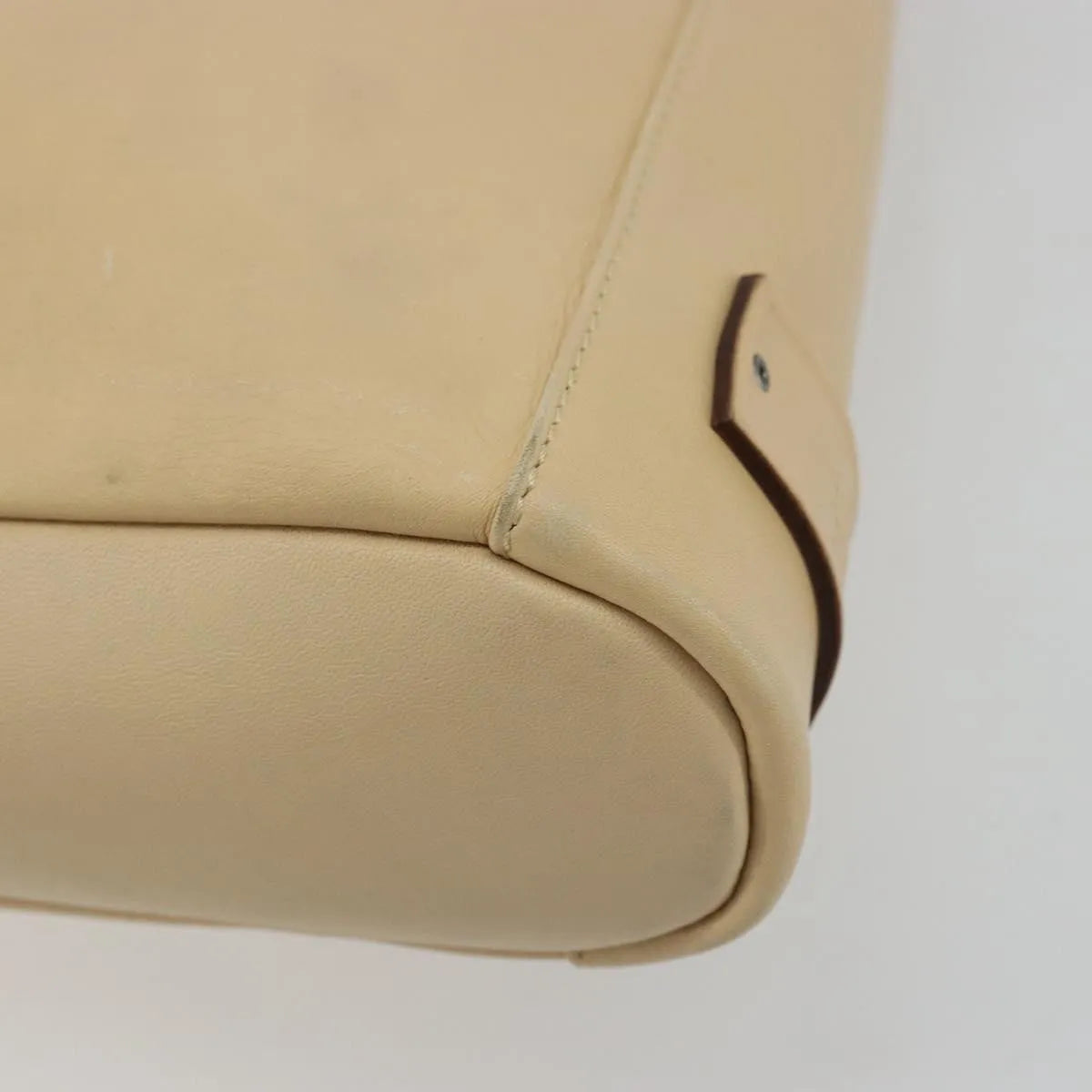Gucci Vintage Flat Messenger Leather Beige Leather Shoulder Bag Bag (Pre-Owned)