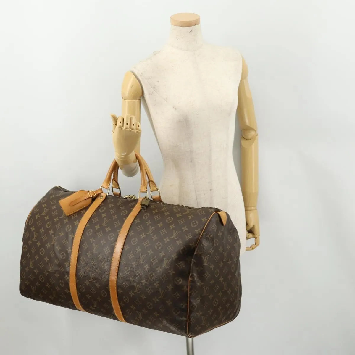 Louis Vuitton Keepall Monogram Canvas Brown Canvas Travel Bag Bag (Pre-Owned)