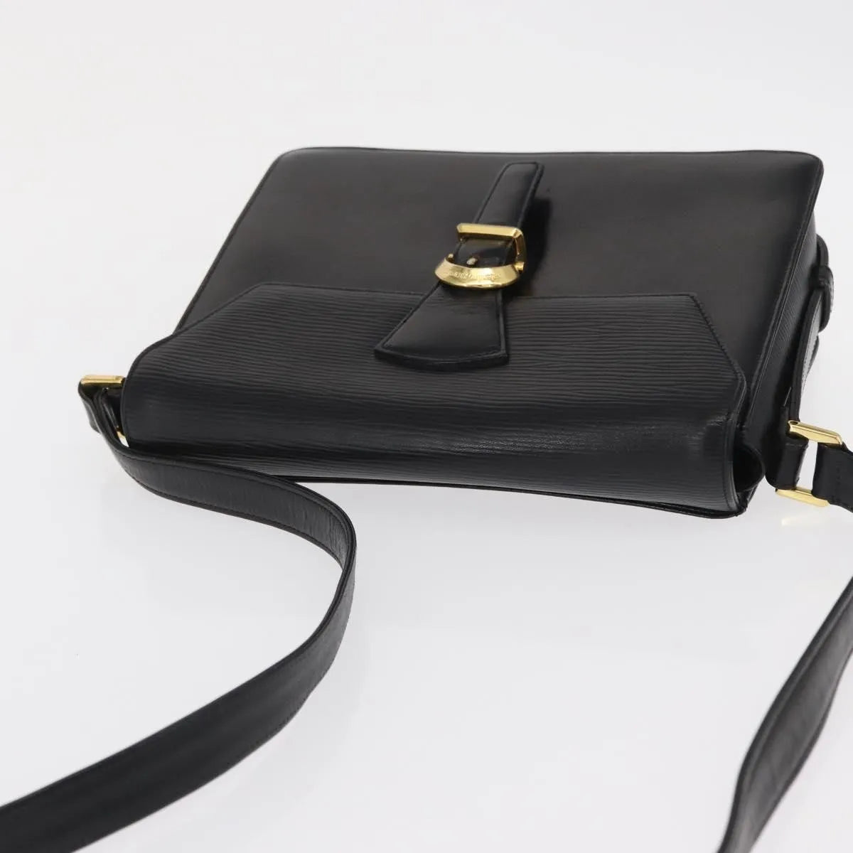 Valentino Garavani Vintage Leather Black Leather Shoulder Bag Bag (Pre-Owned)