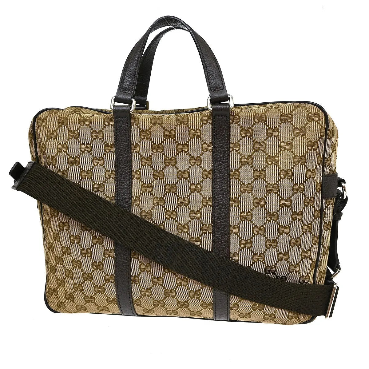 Gucci Convertible Boston Carry On Duffle Gg Canvas Beige Canvas Travel Bag Bag (Pre-Owned)
