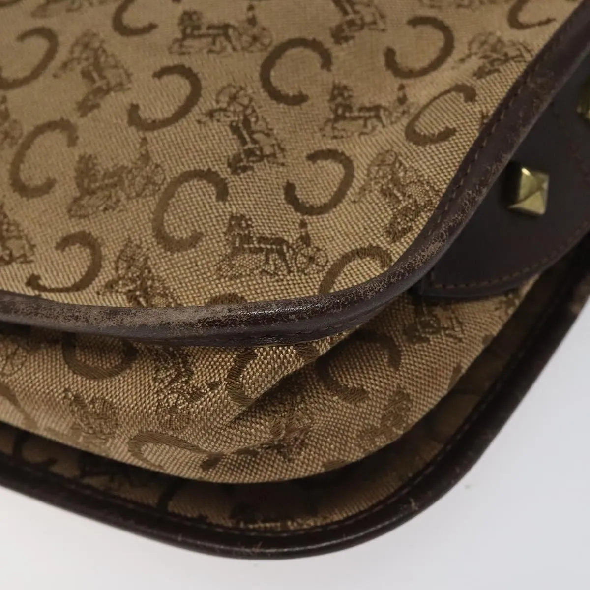 Celine C Sulky Canvas Brown Canvas Shoulder Bag Bag (Pre-Owned)