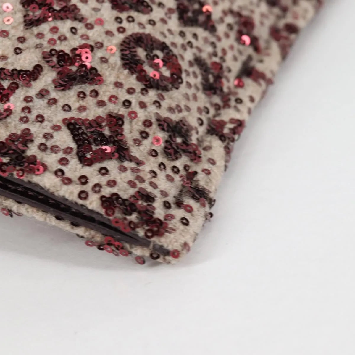 Louis Vuitton Pochette Felt And Sequin Burgundy Canvas Clutche & Pouche Bag (Pre-Owned)