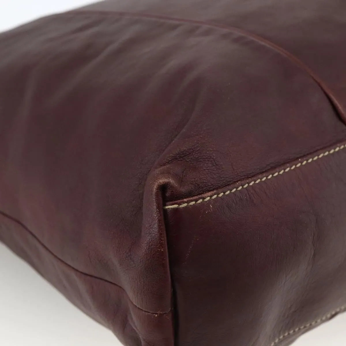 Gucci Logo Crest Messenger Leather Burgundy Leather Shoulder Bag Bag (Pre-Owned)
