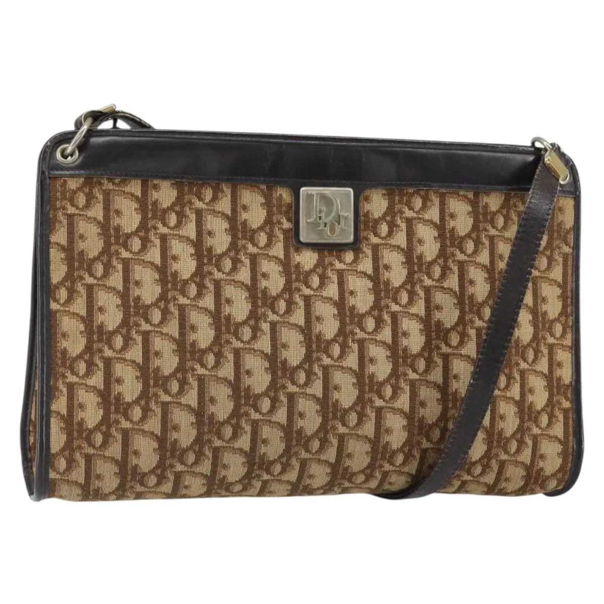 Christian Dior Vintage Trotter Canvas Brown Canvas Shoulder Bag Bag (Pre-Owned)