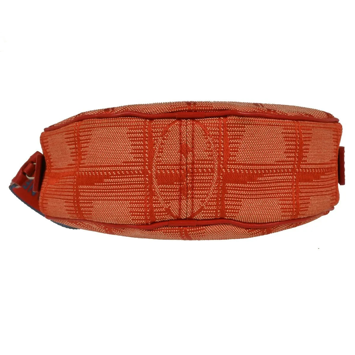 Chanel Travel Line Round Wristlet Nylon Orange Nylon Clutche & Pouche Bag (Pre-Owned)