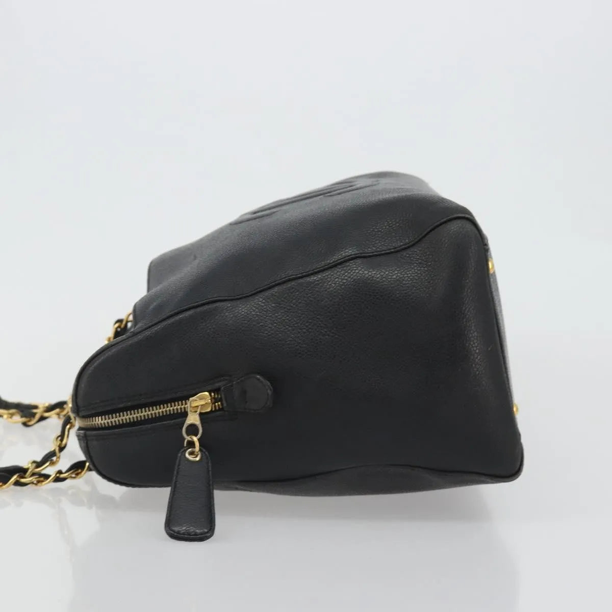 Chanel Vintage Timeless Zip Caviar Black Calfskin Shoulder Bag Bag (Pre-Owned)