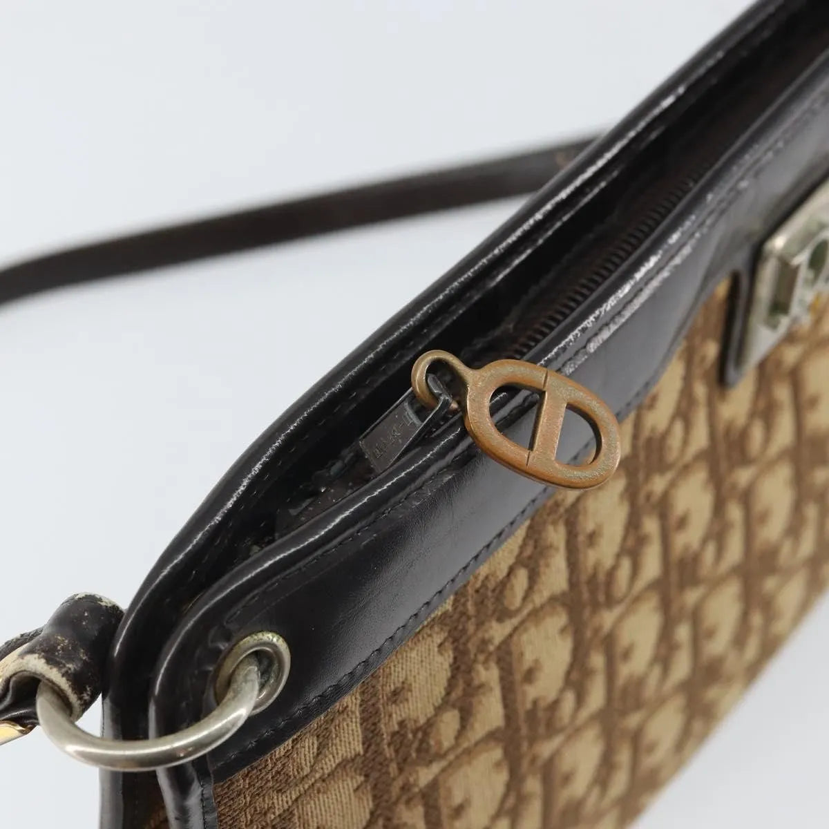 Christian Dior Vintage Trotter Canvas Brown Canvas Shoulder Bag Bag (Pre-Owned)