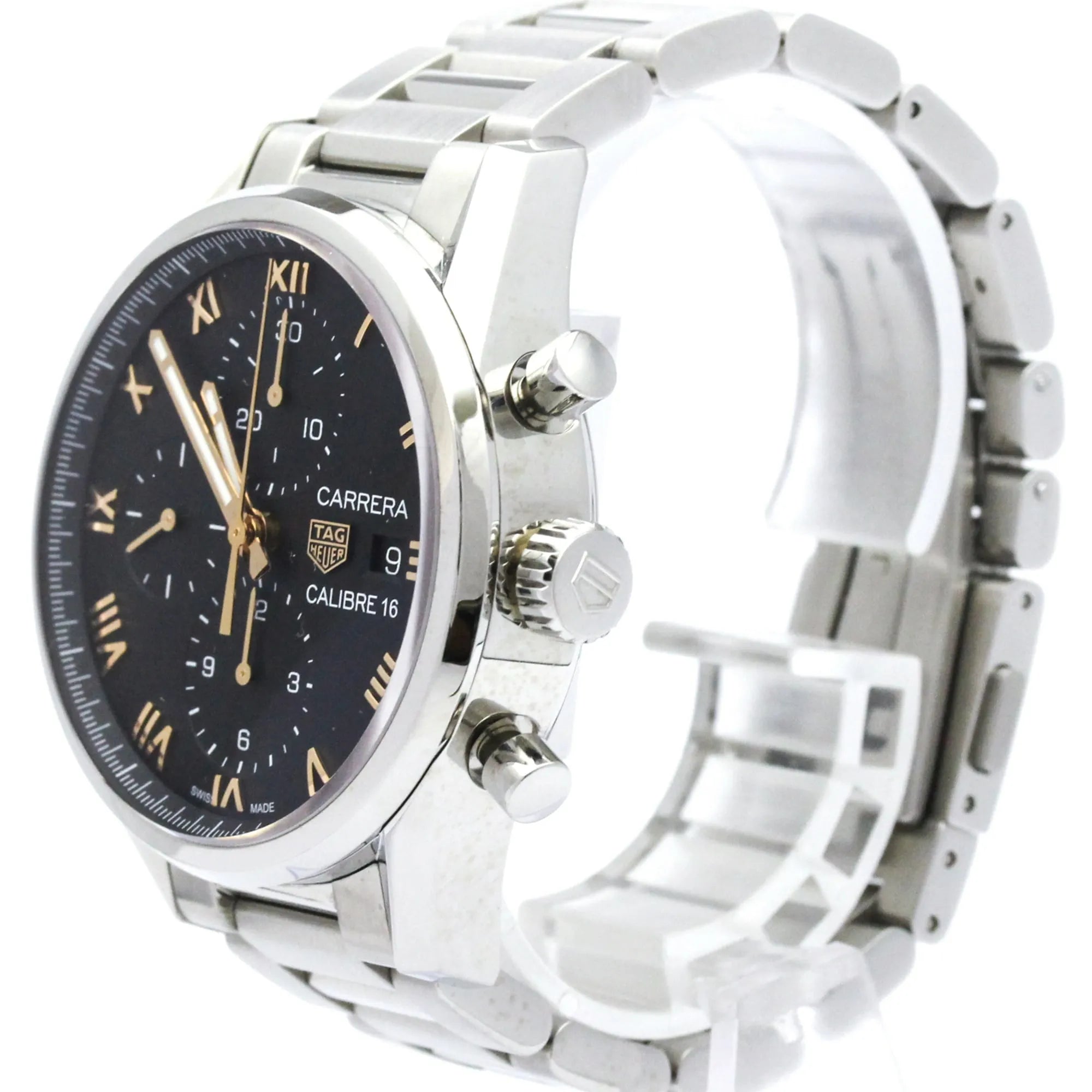 Tag Heuer Carrera Calibre 16 Chronograph Automatic Stainless Steel Watch (Pre-Owned)