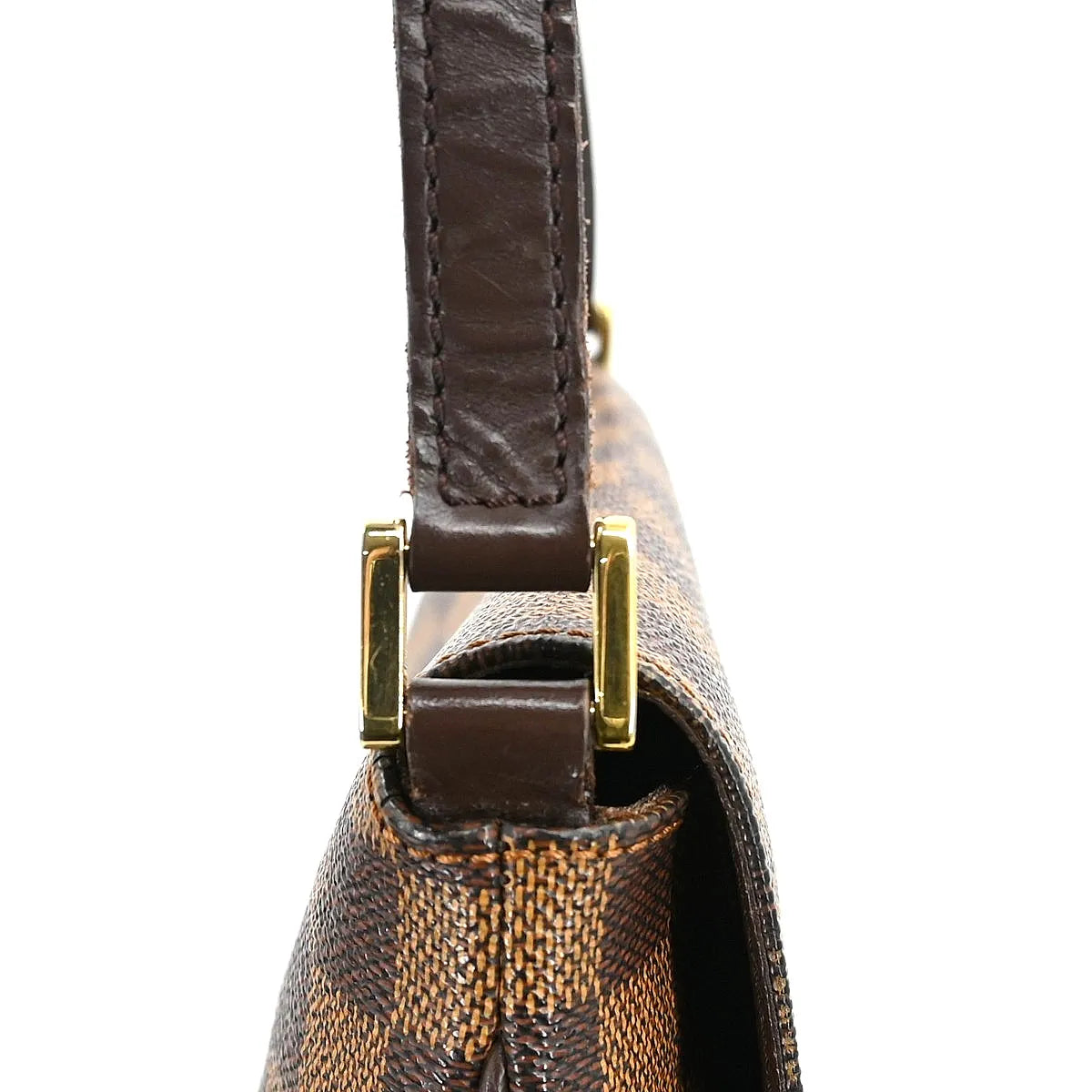 Louis Vuitton Musette Tango Damier Ebene Brown Canvas Shoulder Bag Bag (Pre-Owned)