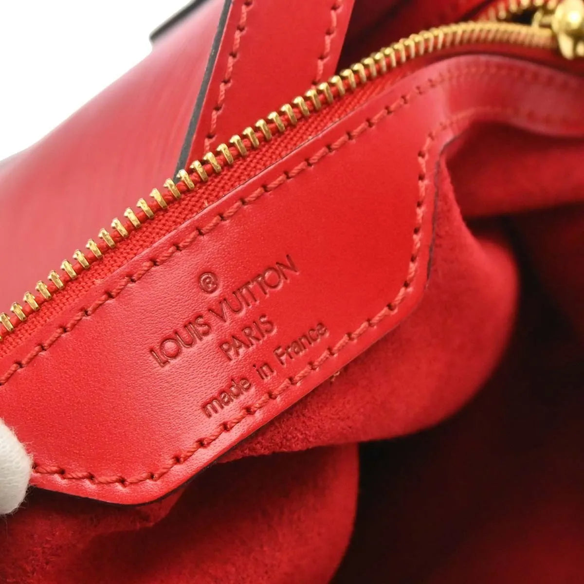 Louis Vuitton Bucket Epi Leather Red Leather Tote Bag Bag (Pre-Owned)