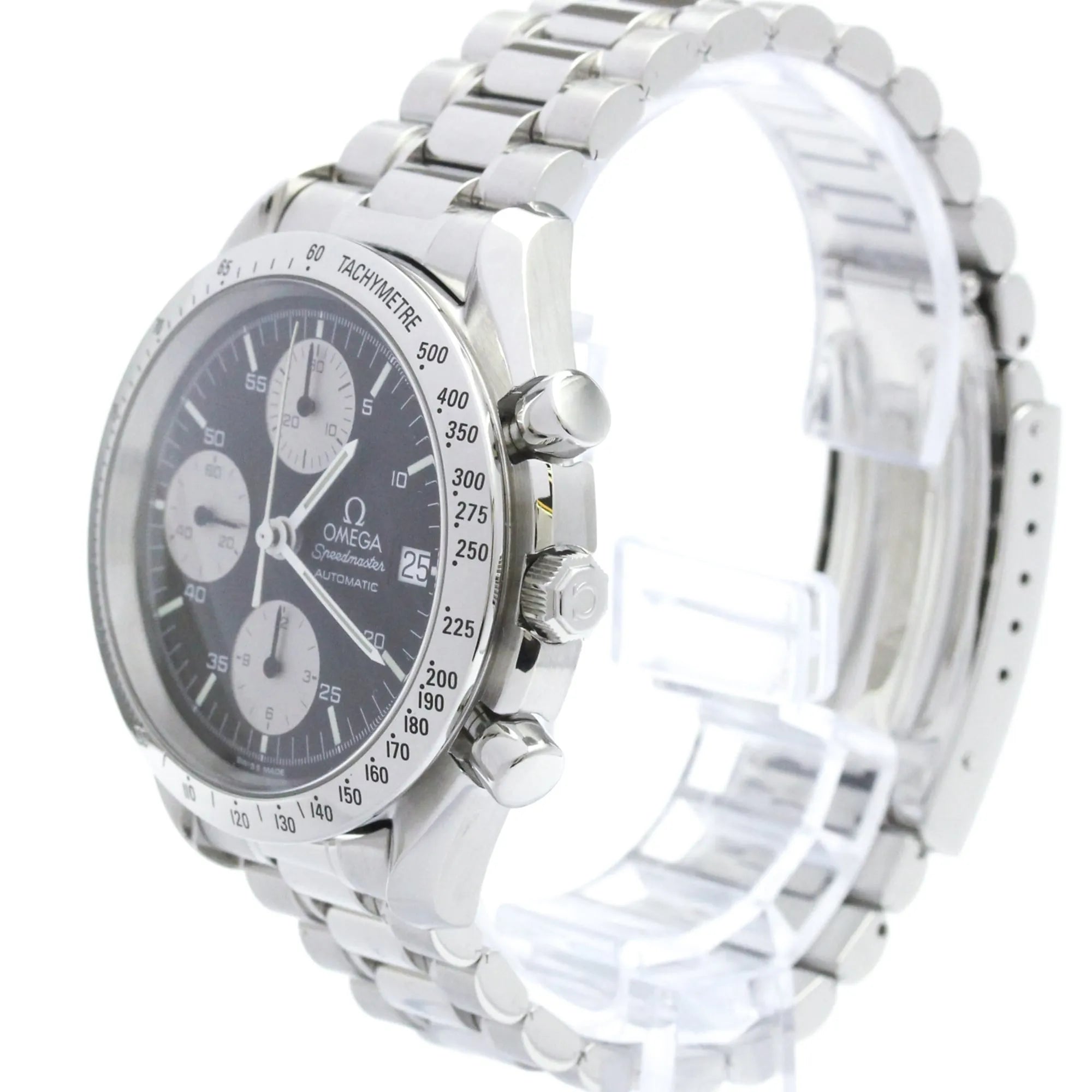 Omega Speedmaster Date Chronograph Automatic Stainless Steel Watch (Pre-Owned)