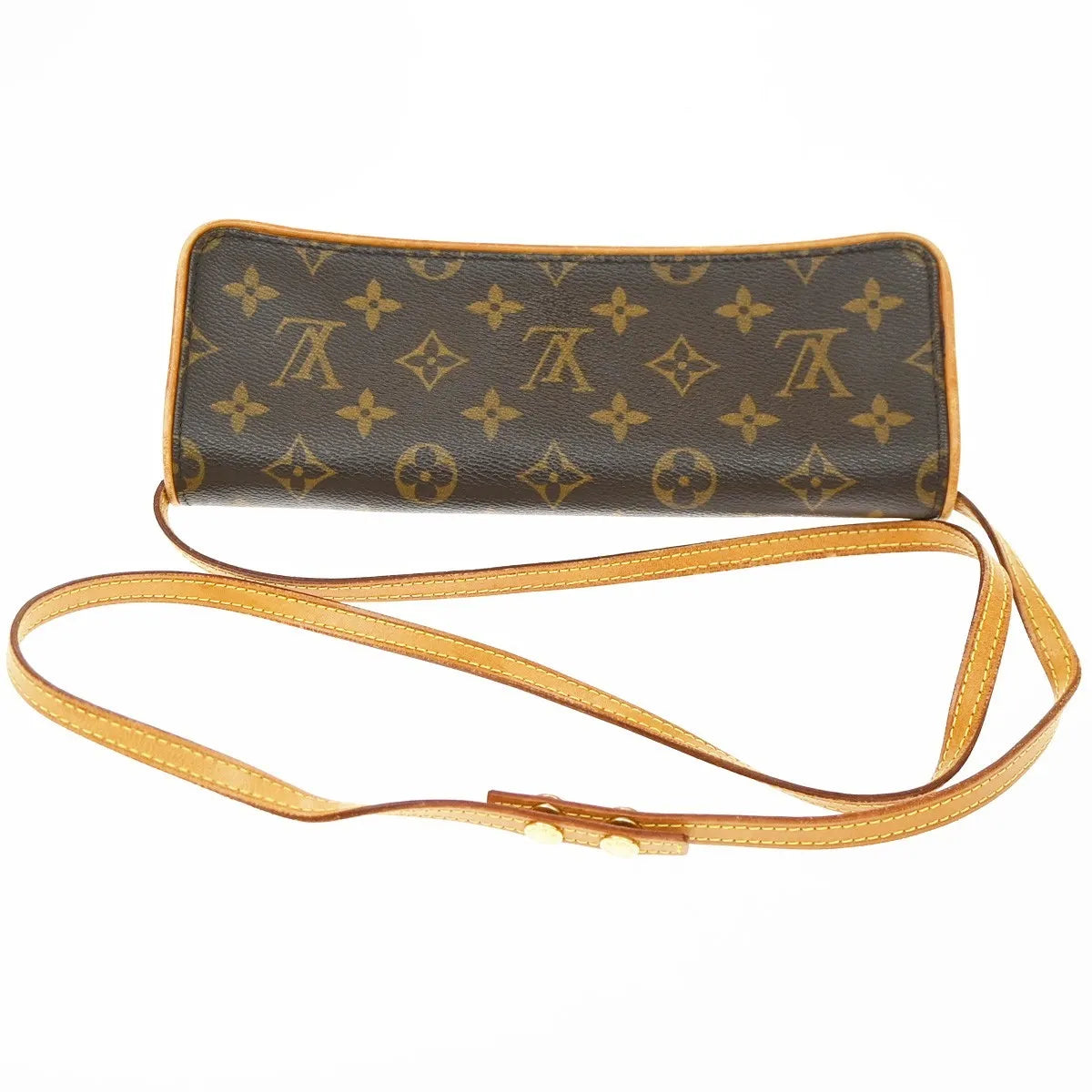 Louis Vuitton Twin Monogram Brown Leather Clutche & Pouche Bag (Pre-Owned)