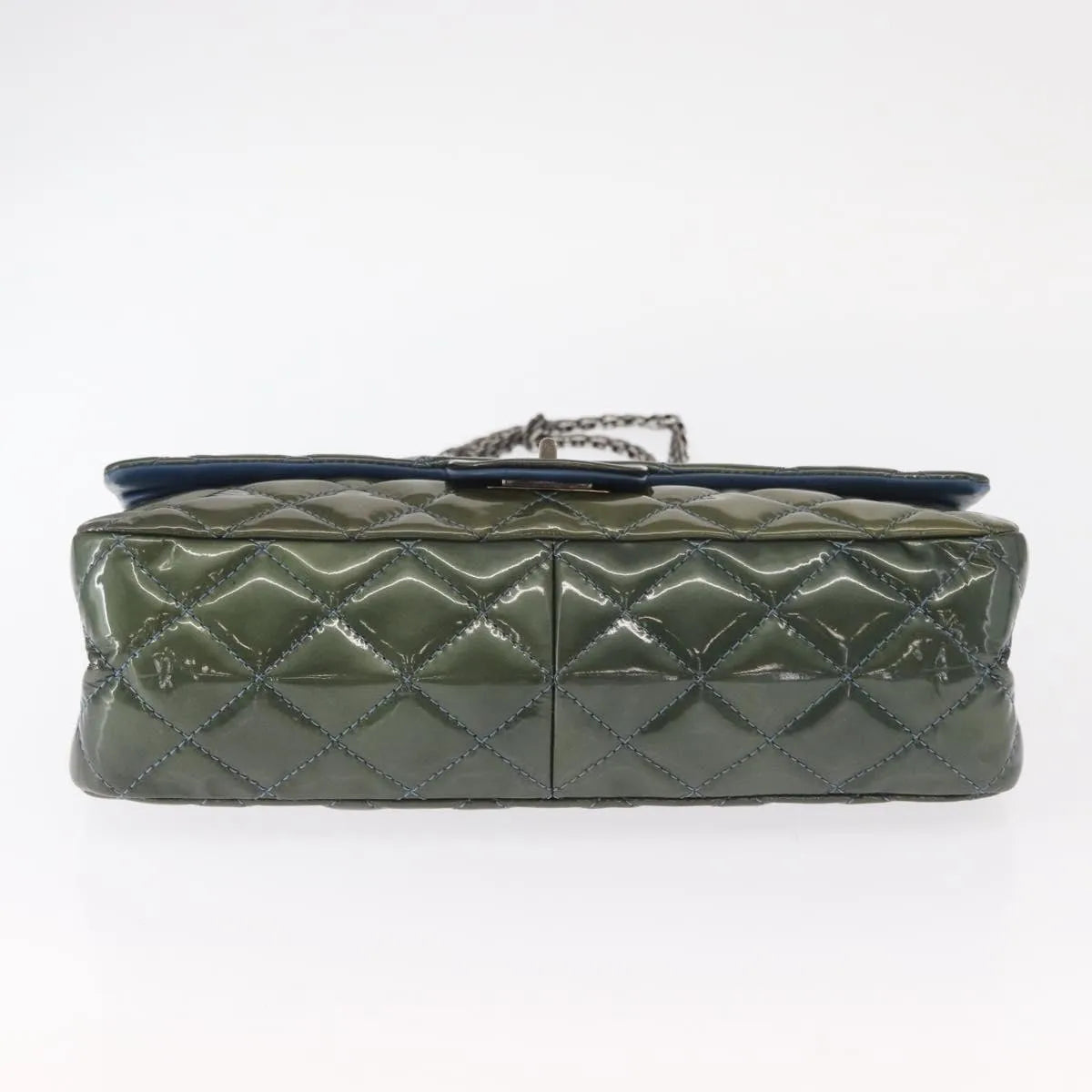 Chanel Reissue 2.55 Flap Quilted Patent Green Patent_Leather Shoulder Bag Bag (Pre-Owned)
