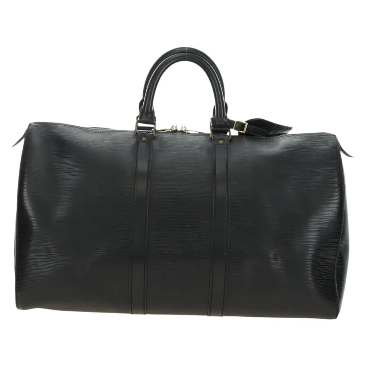 Louis Vuitton Keepall Epi Leather Black Leather Travel Bag Bag (Pre-Owned)
