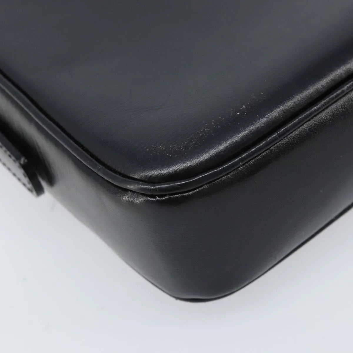Celine Shoulder Leather Black Leather Shoulder Bag Bag (Pre-Owned)