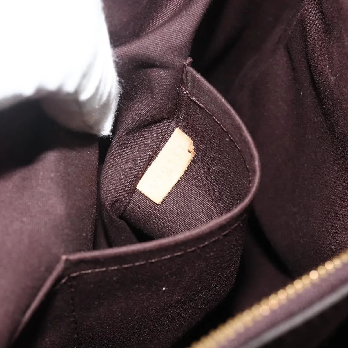 Louis Vuitton Melrose Avenue Monogram Vernis Burgundy Patent_Leather Handbag (Pre-Owned)
