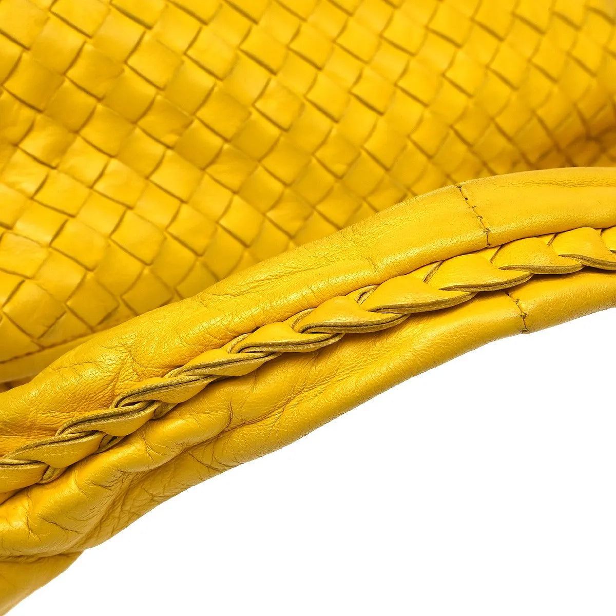 Bottega Veneta Belly Hobo Intrecciato Nappa Yellow Leather Handbag (Pre-Owned)