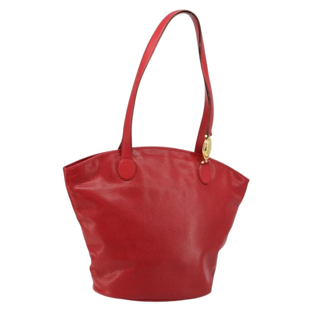 Christian Dior Vintage Tote Leather Red Leather Tote Bag Bag (Pre-Owned)