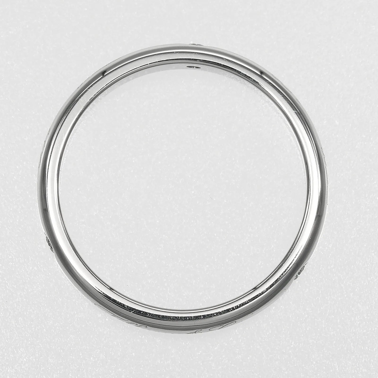 Tiffany & Co. Notes Wedding Band Platinum With Diamonds Silver Platinum Ring Jewelry (Pre-Owned)
