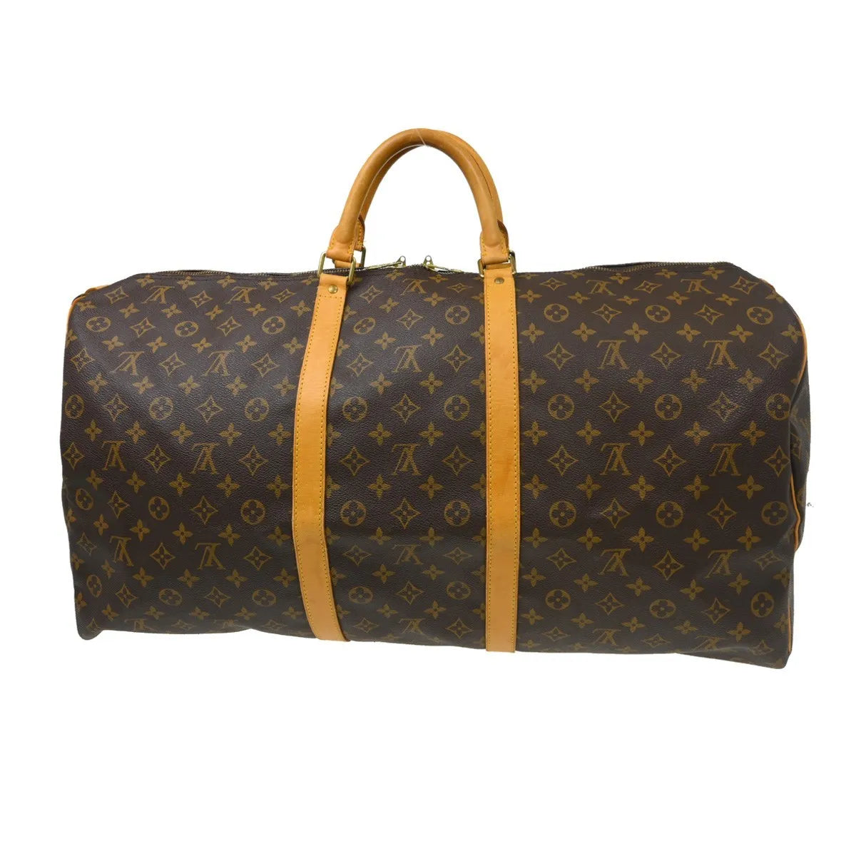 Louis Vuitton Keepall Bag Monogram Canvas Brown Canvas Travel Bag Bag (Pre-Owned)