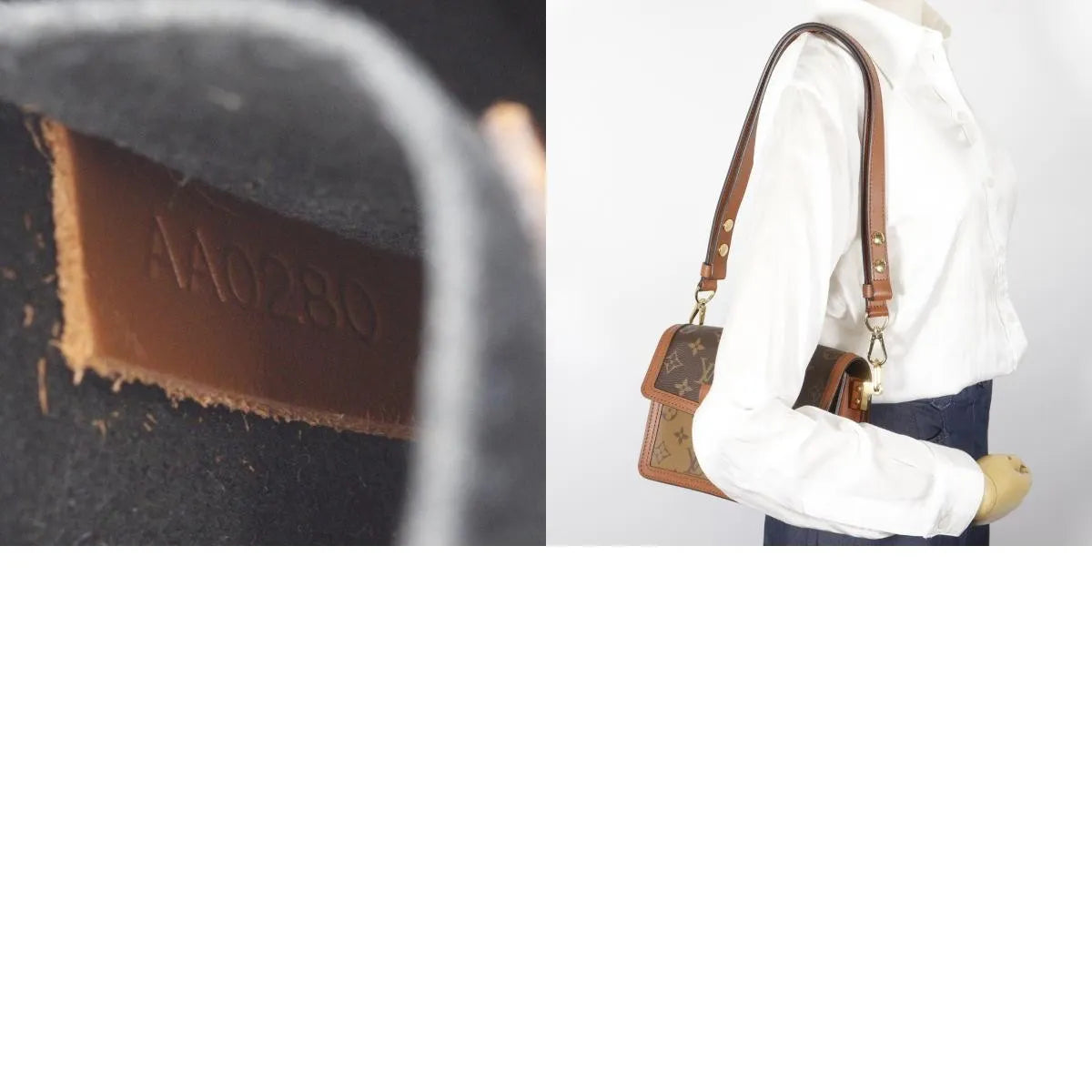 Louis Vuitton Dauphine Reverse Monogram Canvas Brown Canvas Shoulder Bag Bag (Pre-Owned)
