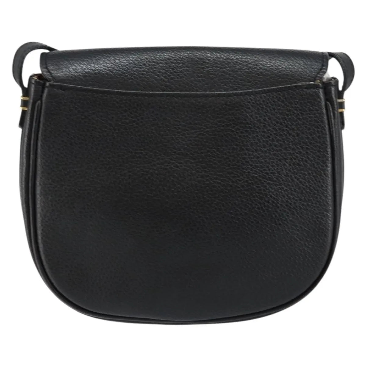 Burberry Flap Shoulder Leather Black Leather Shoulder Bag Bag (Pre-Owned)