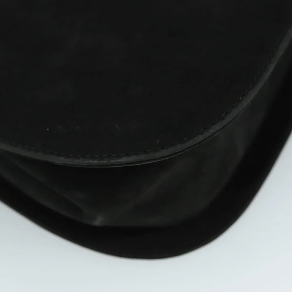Salvatore Ferragamo Gancini Suede Black Suede Shoulder Bag Bag (Pre-Owned)