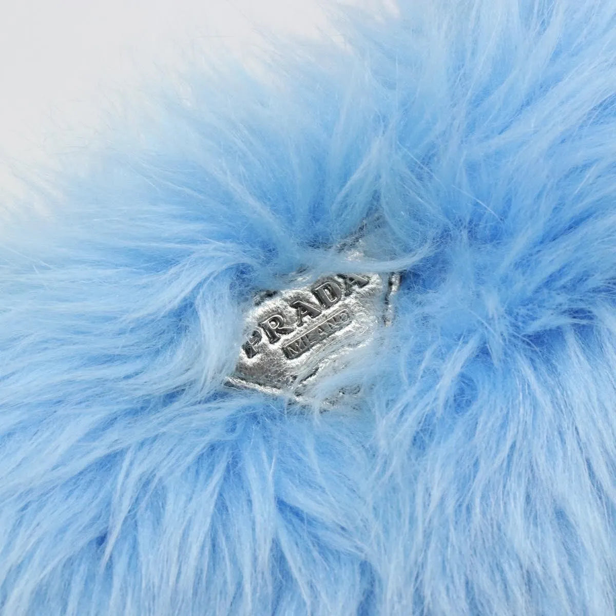 Prada Clutch Faux Fur Blue Fur Clutche & Pouche Bag (Pre-Owned)