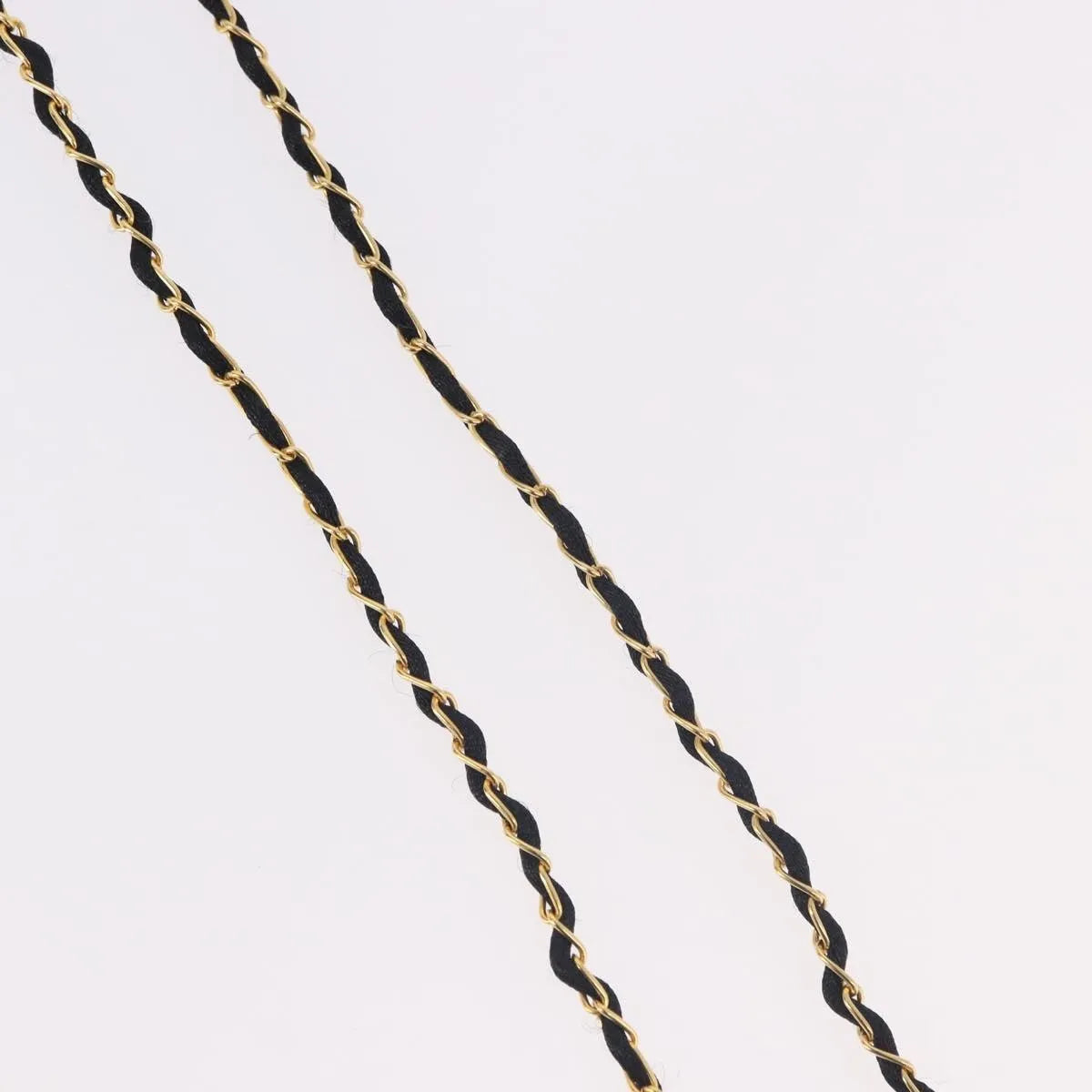 Chanel Cc Perfume Bottle Pendant Chain Long Metal With Leather, Crystals And Faux Pearl Gold Metal Necklace Jewelry (Pre-Owned)