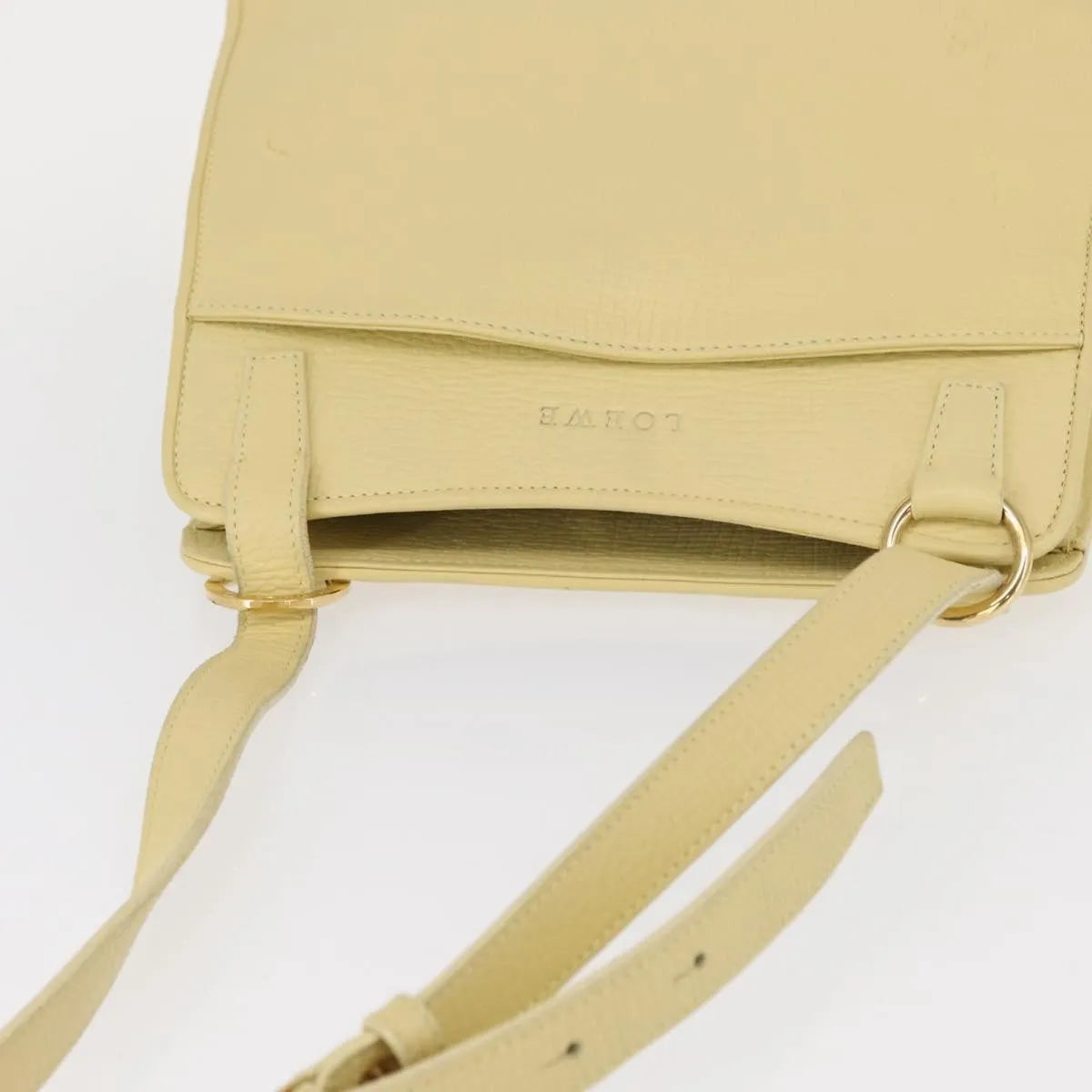 Loewe Vintage Leather Yellow Leather Shoulder Bag Bag (Pre-Owned)