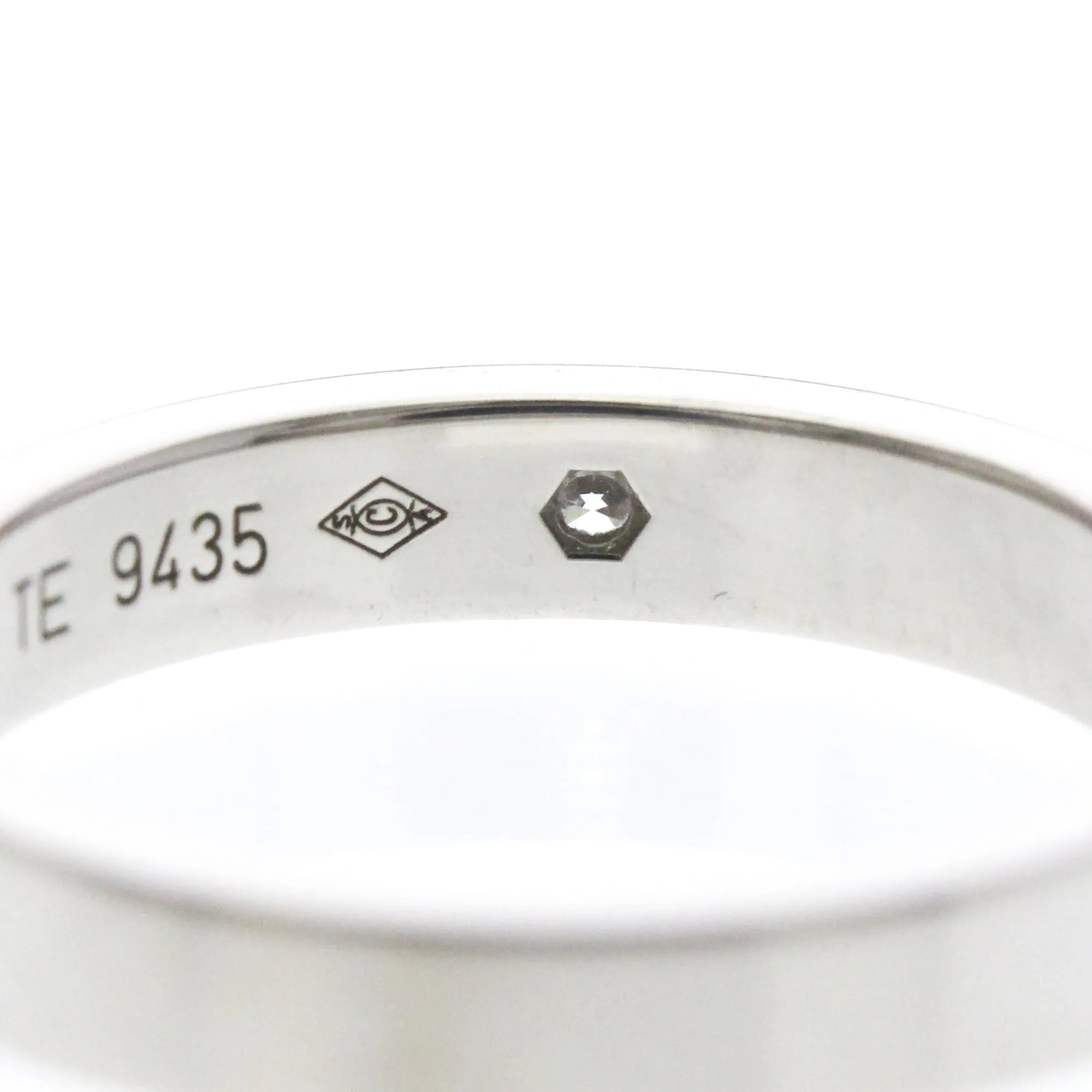 Cartier C De Cartier Wedding Band Platinum With Diamond Silver Platinum Ring Jewelry (Pre-Owned)