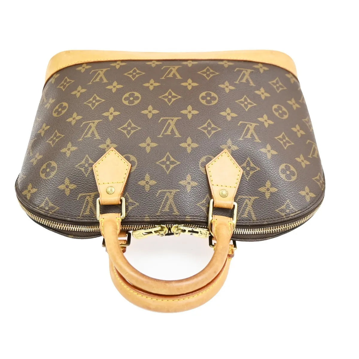 Louis Vuitton Alma Monogram Brown Canvas Handbag (Pre-Owned)