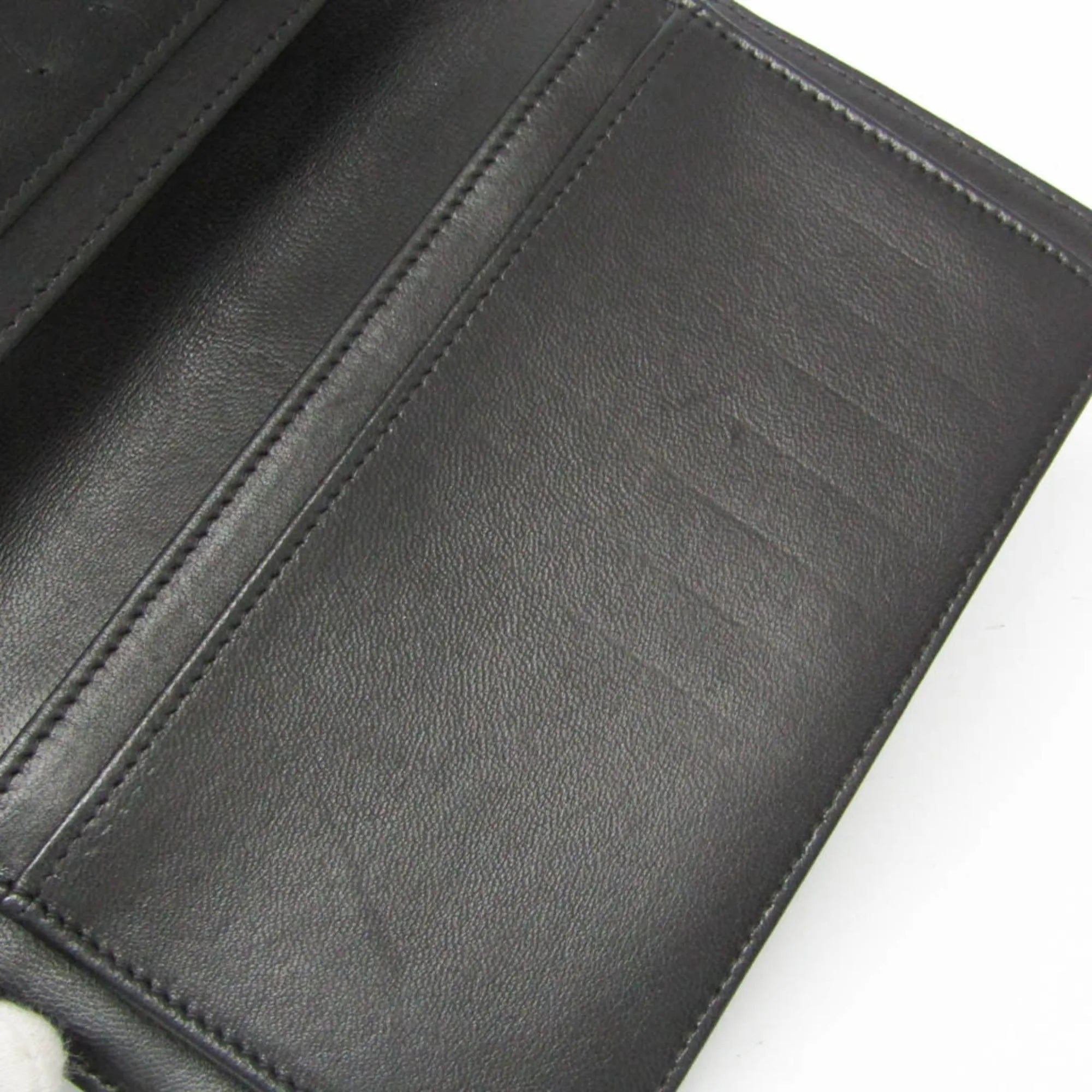Chanel Lucky Symbols Yen Wallet Embossed Quilted Leather Black Leather Wallets Accessory (Pre-Owned)