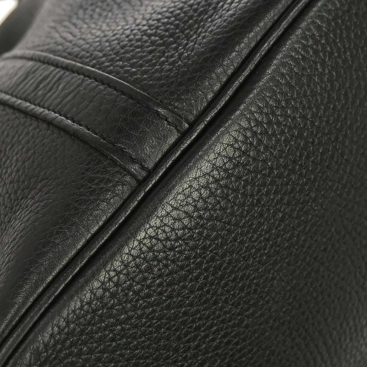 Hermes Picotin Lock Clemence Black Leather Handbag (Pre-Owned)