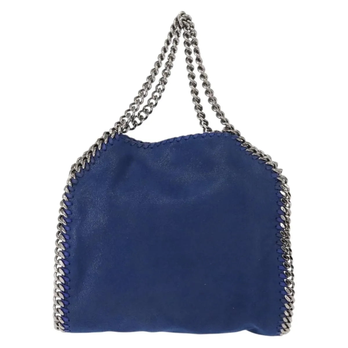Stella Mccartney Falabella Fold Over Shaggy Deer Blue Polyester Shoulder Bag Bag (Pre-Owned)