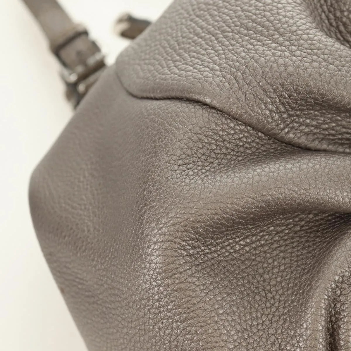 Fendi Selleria Pomodorino Leather Gray Leather Tote Bag Bag (Pre-Owned)