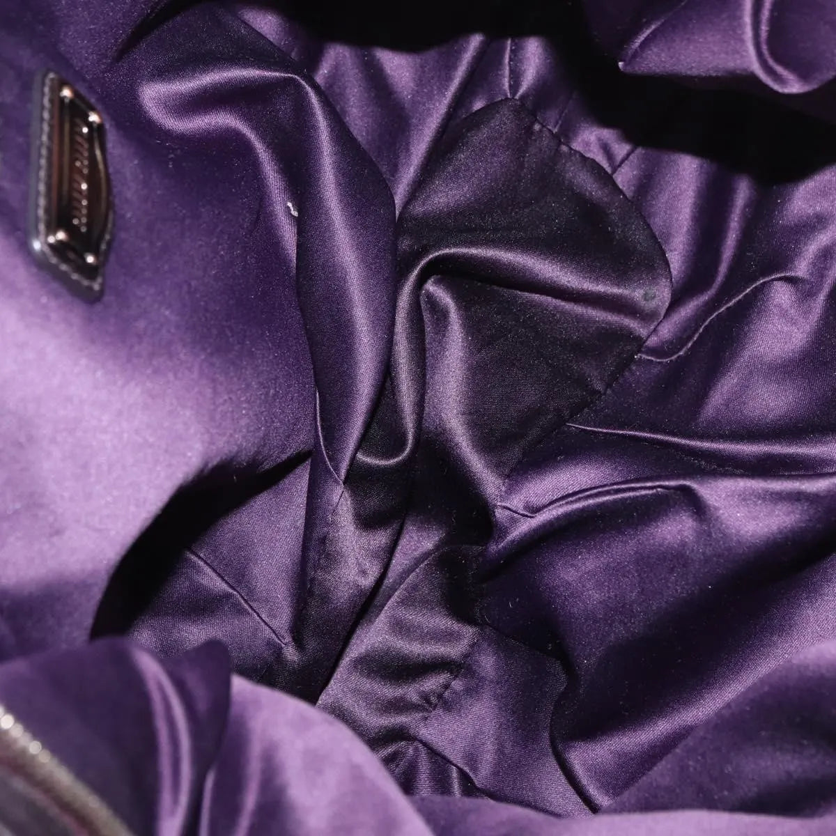 Miu Miu Hobo Woven Leather Purple Leather Handbag (Pre-Owned)
